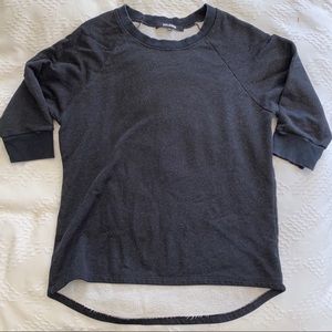 Baldwin terry sweatshirt 3/4 sleeve black XXL